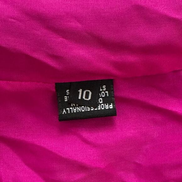 Jheri Richards Black Pink Lining Pockets Lightweight Jacket Coat Size 10 - Picture 10 of 15